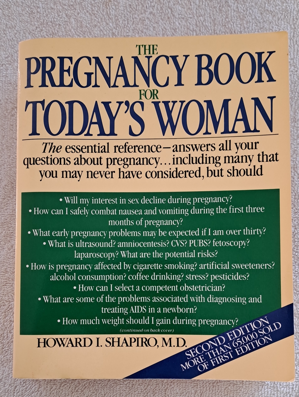 The Pregnancy Book for Today's Woman - Cream Back Cover